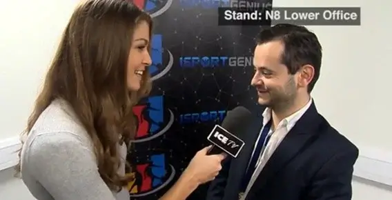 GTG Network co-founder Nathan Rothschild being interviewed by woman for Ice TV